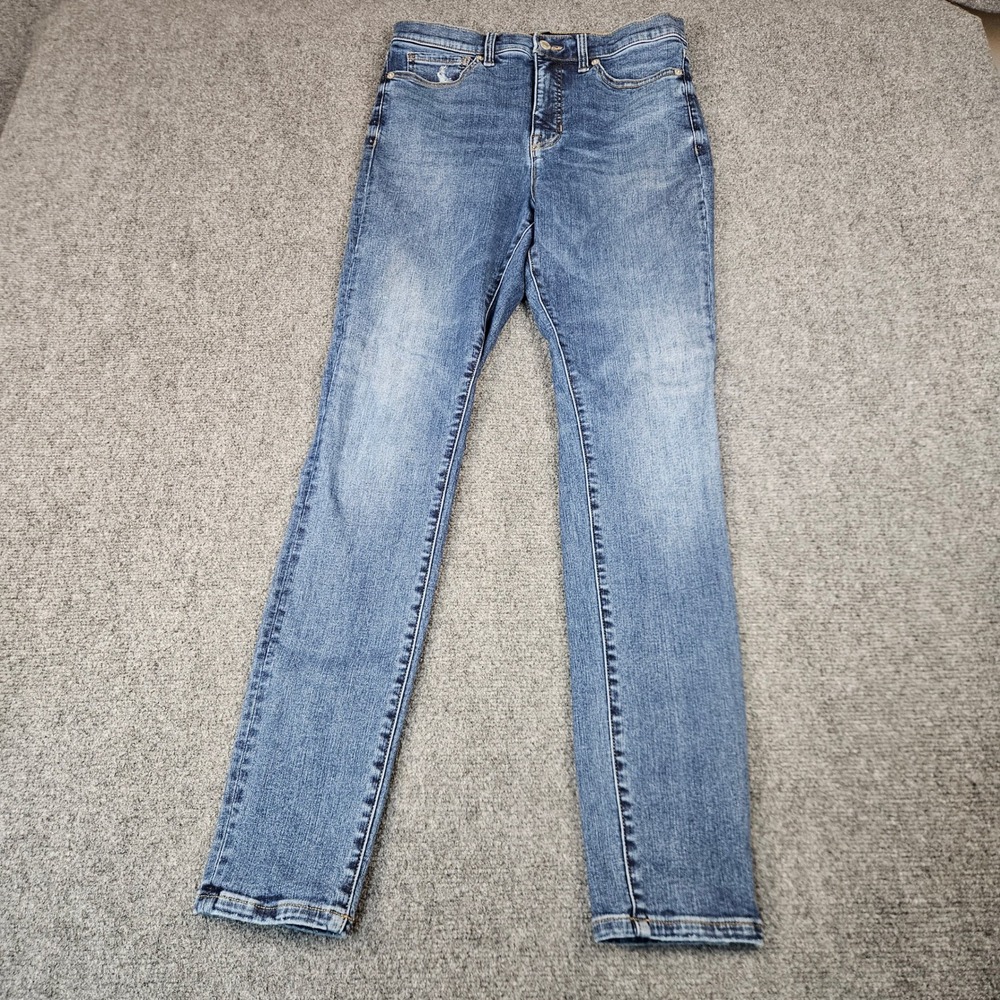 Banana Republic High-Rise Skinny Jeans Womens 30/10 Tall Medium Wash Blue Denim